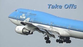 Amsterdam Airport Schiphol planespotting 1 landing and 36 takeoffs [upl. by Epolulot]