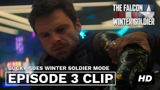 Bucky goes Winter Soldier Mode  The Falcon and the Winter Soldier Episode 3  HD CLIP [upl. by Plath]