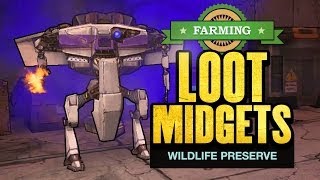 Borderlands 2  Farming the Wildlife Preserve Loot Midgets [upl. by Sedrul]