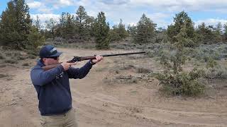 First time shooting 4570 Sharps Rifle PedersoliSharps BuffaloRifle FathersDay2022 [upl. by Gorton]