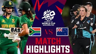 SAW vs NZW ICC Womens t20 world cup highlights 2024 [upl. by Ahsikram567]