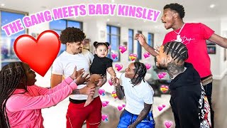 The Gang Finally Met Baby Kinsley For The First Time [upl. by Hcib]