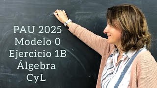 PAU 2025 MODELO 0 EJERCICIO 1B ÁLGEBRA CyL lasmatesdemila3221 [upl. by Clem]