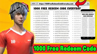 I Got Free 1000 Redeem Code in 5 Minutes😍🔥 Free Redeem Code Website Revealed 🔥🤘 [upl. by Eed]