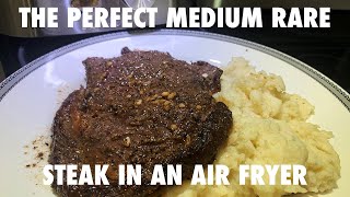 HOW TO MAKE THE BEST MEDIUM RARE STEAK IN AN AIR FRYER [upl. by Aurore980]