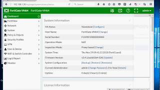 Fortigate VM64 Installation on VMWare Workstation with 4 years license [upl. by Eiloj]