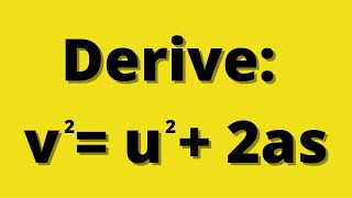 Derive v2u22as equation of motion derivation [upl. by Holmes]