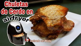 Receta Chuletas De Cerdo Pero En El Airfryer Sin Aceite [upl. by Euqinomad239]