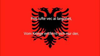 Nationalhymne Albaniens mit deutscher Übersetzung [upl. by Chiquita325]