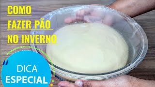 COMO OS MEUS PÃES CRESCEM NO INVERNO  DICA DE COMO CRESCER MASSAS COM FERMENTO BIOLÓGICO NO FRIO [upl. by Aiekan]