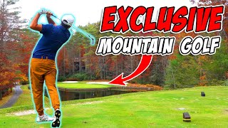 AVERAGE GOLFER vs SUPER EXCLUSIVE MOUNTAIN GOLF CLUB  Burlingame Country Club Course Vlog [upl. by Riti765]