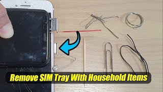 How to Remove SIM Tray With These Household Items for iPhone  Android Phone For Lost SIM Pin [upl. by Yekram648]