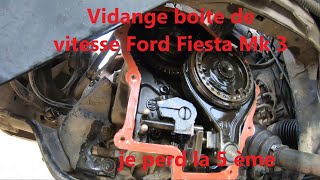 Vidange boite de vitesse Ford fiesta Mk3 plus de 5 ème [upl. by Gerk]