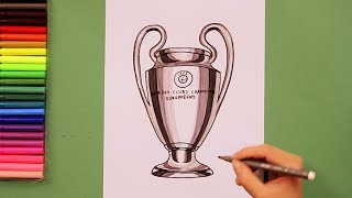 How to draw UEFA Champions League Trophy [upl. by Mcgraw623]