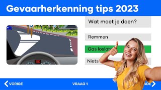 GEVAARHERKENNING OEFENEN  Auto theorie TIPS 2023 [upl. by Ardnuaek599]