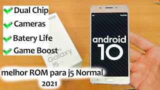 J5 2015 normal com Android 10 pegando tudo  A melhor rom para j5 em 2021 [upl. by Anolahs320]