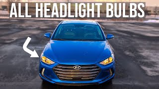 How to Replace Headlight Bulbs  Hyundai Elantra 20172018 [upl. by Norven]