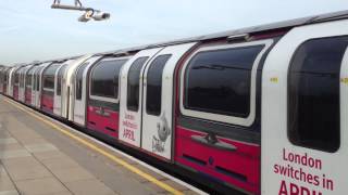 Pink Central line train at Perivale [upl. by Octavian]