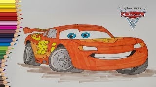 💙❤️💛 Desenez si Colorez DESENE ANIMATE cu Masini de Curse Fulger McQueen  macuin [upl. by Nywg]