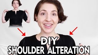 DIY Alteration 4  Shoulder Seam Placement  The Fashion RunUp [upl. by Johiah]