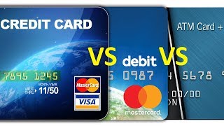 Credit Card vs Debit Card vs ATM card  Comparison [upl. by Bik]