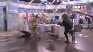 Joy Behar Falls On The View After Missing Chair [upl. by Assened]