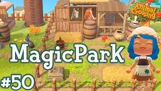 MAGIC PARK ✨COSTRUYENDO Y DECORANDO UN ESTABLO❗ 💖en ANIMAL CROSSINGNEW HORIZONS [upl. by Annahavas196]