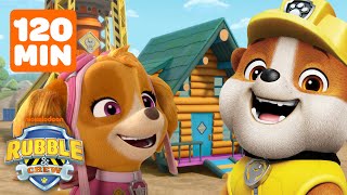 Hero Builder Rubble amp PAW Patrol Skye Make Rescues in Builder Cove w Mix  2 Hours  Rubble amp Crew [upl. by Renrut149]