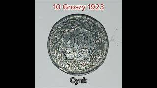 10 Groszy 1923 Nikiel i Cynk monety money numizmatyka cash numismatics [upl. by Icken]