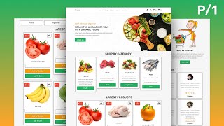 Complete Responsive Grocery Store Website Design Using HTML  CSS  JavaScript  PHP PDO  Demo [upl. by Nitsuga]