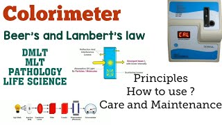 Application of Colorimeter  Beers and Lamberts law  Procedure of Colorimeter  life science [upl. by Ezri]