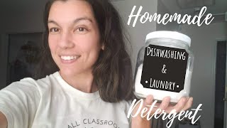 Homemade DIY Dishwasher amp Laundry Detergent  Easy NonToxic Budget Friendly  Natural Homemaking [upl. by Delle]