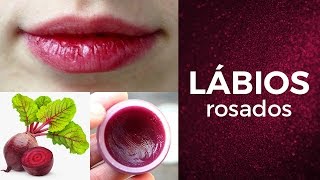 Como ter os lábios rosados naturalmente em 10 minutos [upl. by Obbard]