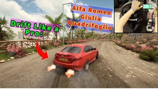 Drift Like a Pro Alfa Romeo Giulia Quadrifoglio in Forza Horizon 5 [upl. by Gilletta847]