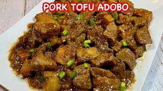 PORK ADOBO with TOFU  ADOBONG TOKWAT BABOY  PORK TOKWA ADOBO  PINOY SIMPLE COOKING [upl. by Ahrat]