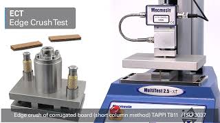 Edge Flat amp Ring Crush Testing ECT FCT RCT of paper and corrugated board by dedicated fixtures [upl. by Juanne]