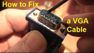 How to Fix a VGA Cable Connector with a Bent Pin [upl. by Keel]