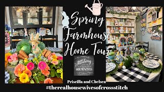 Spring Home Tour 2023Priscilla amp ChelseaThe Real Housewives of Cross Stitch [upl. by Harvie]