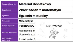 Zadanie 28 CKE zbiór zadań z matematyki poziom podstawowy [upl. by Olenta]