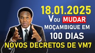 VENÂNCIO MONDLANE FAZ LIVE SURPRESA 18012025  FUNCIONAMENTO DO PRIMEIRO GOVERNO DE VM7 [upl. by Aekerly]