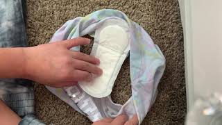 how to open a pad amp and liner quietly and how to put a pad amp and liner on [upl. by Stetson]