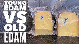 New Edam Cheese Vs Old Edam Cheese Comparison Taste Test [upl. by Ainad]