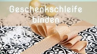 Geschenkschleife selber machen  Anleitung  Talude [upl. by Belshin]