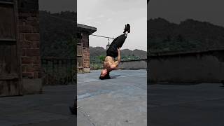 SHAOLIN TRAINING MONK MARTIAL ARTS  HEAD STANDING FITNESS martialarts shaolin kungfu [upl. by Neelloj]