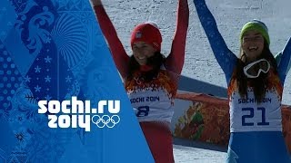 Alpine Skiing  Ladies Downhill  Maze amp Gisin Win Gold  Sochi 2014 Winter Olympics [upl. by Klepac]