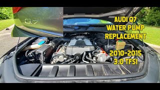 Audi Q7 Water Pump Replacement  20102015 30TFSI [upl. by Wehttam155]