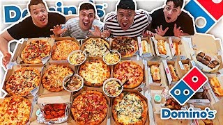 ENTIRE DOMINOS MENU IN 10 MINUTES CHALLENGE [upl. by Hsu94]