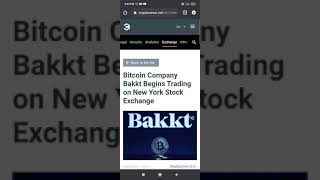 Bitcoin Company Bakkt Begins Trading on New York Stock Exchange shorts bakktbitcoincompany crypto [upl. by Ruenhcs62]