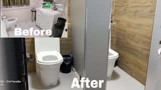 Toilet Construction with Phenolic board Partition installation [upl. by Laehcor121]