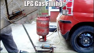 How to Fill LPG⛽ Gas in Car at Home 🚗 [upl. by Aik]